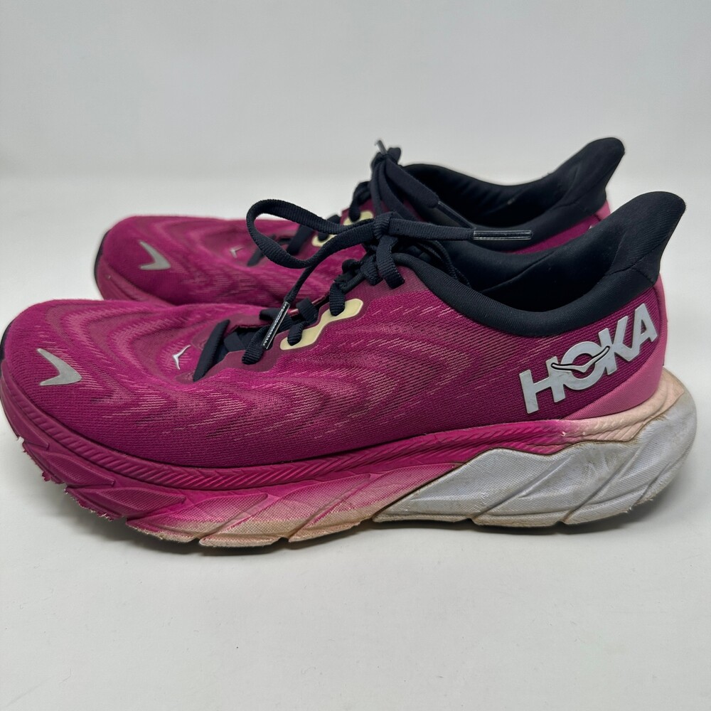 Hoka Shoes Women 8 B Pink Arahi 6 Running Athletic Sneakers Lightweight Comfor